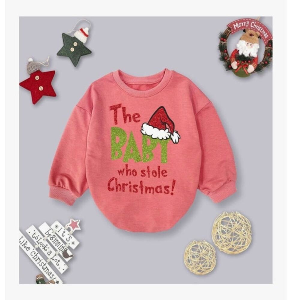 The Baby Who Stole Christmas - One Piece - Grinch - Pink - 0-3M - New w/o Tags